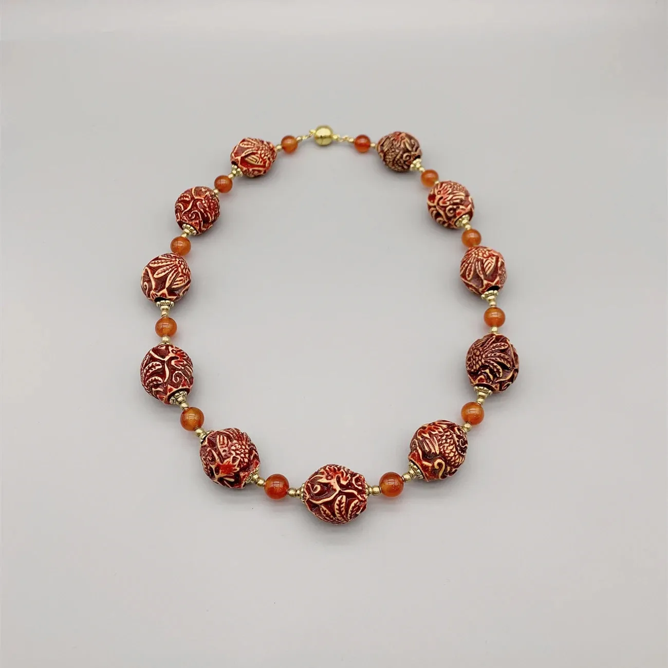 Dragon Phoenix Resin Necklace