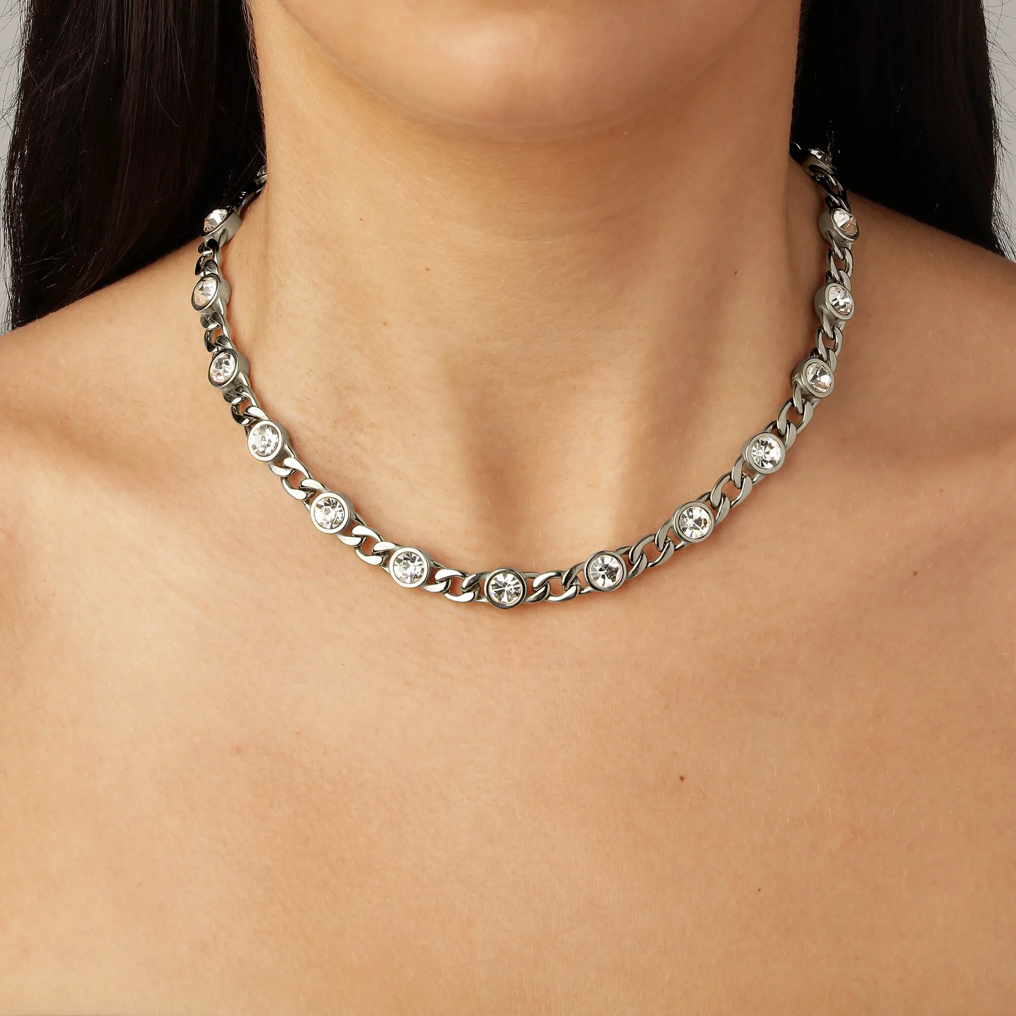 Dyrberg Kern Collana Silver Necklace