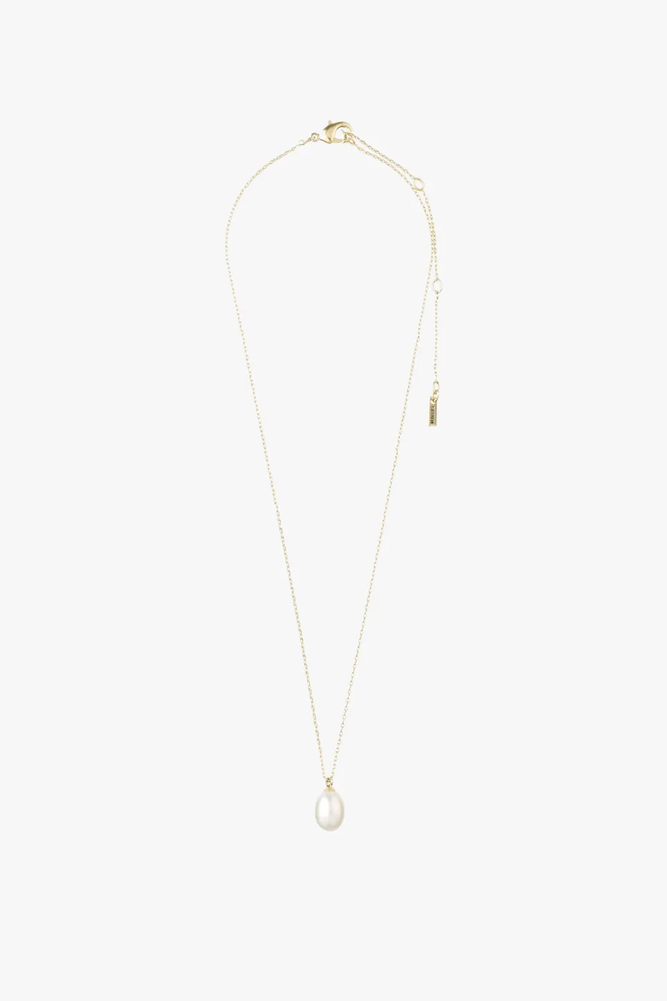 Eila Pi Gold Pearl Drop Necklace