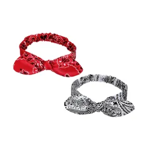 Elastic Retro Hair Bands 2 Pack Women's Rabbit Ear Headband Stylish Comfortable