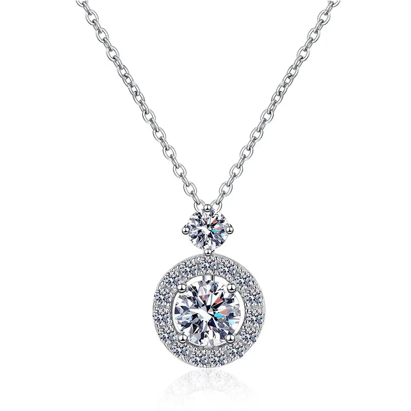 Elegant 1.4ct Flawless Moissanite Pendant Necklace - fine Jewelry