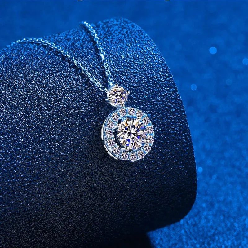 Elegant 1.4ct Flawless Moissanite Pendant Necklace - fine Jewelry