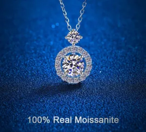 Elegant 1.4ct Flawless Moissanite Pendant Necklace - fine Jewelry