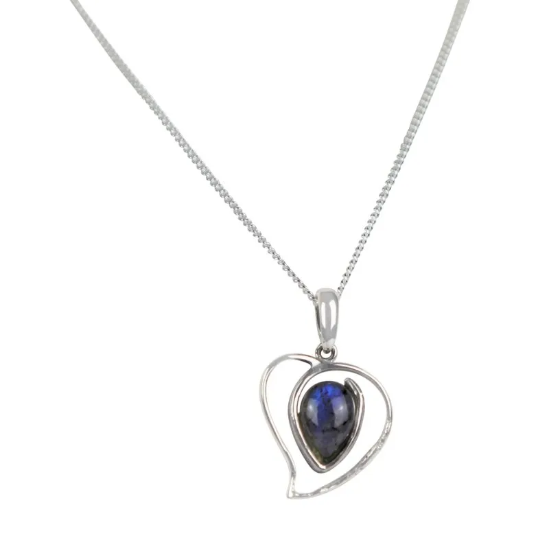 Elegant Heart Like Pendant Hugging a Range of Beautiful Stones