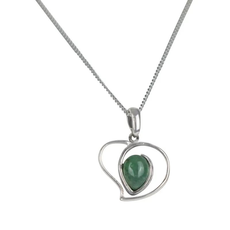 Elegant Heart Like Pendant Hugging a Range of Beautiful Stones