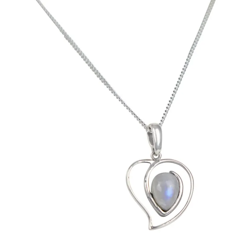 Elegant Heart Like Pendant Hugging a Range of Beautiful Stones