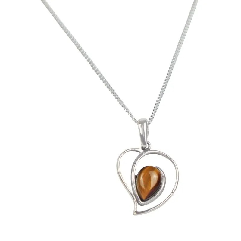 Elegant Heart Like Pendant Hugging a Range of Beautiful Stones