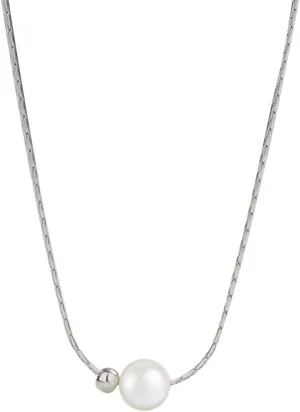 Elegant Pearl Necklace Fashion Collarbone Chain Simple Fashion Choker Shiny Necklace Jewelry for Women