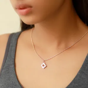 Elegant Rose Gold Diamonti Necklace