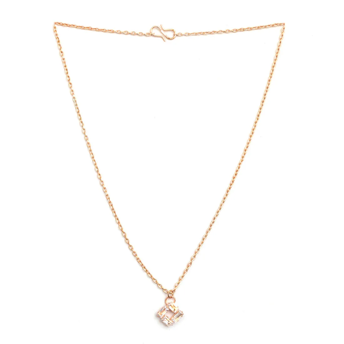 Elegant Rose Gold Diamonti Necklace