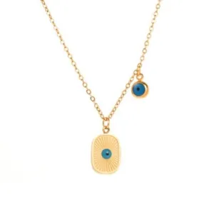 Elegant Turquoise: 18K Gold Plated Necklace