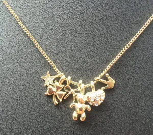 ELITE TREND Designer Style Crystal Jewelry Fashion Gold Color Alloy Colorful Rhinestone 18 Inch Necklaces