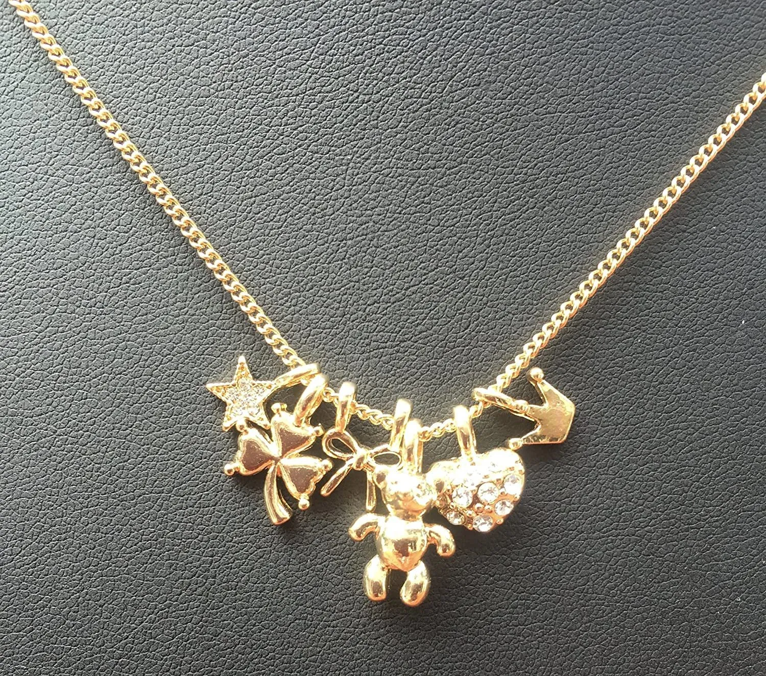 ELITE TREND Designer Style Crystal Jewelry Fashion Gold Color Alloy Colorful Rhinestone 18 Inch Necklaces