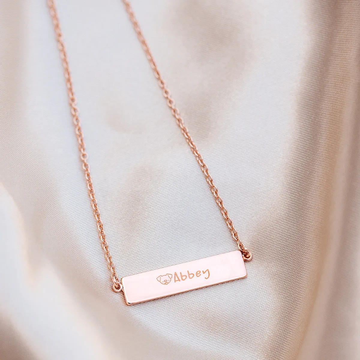 Engravable Bar Necklace