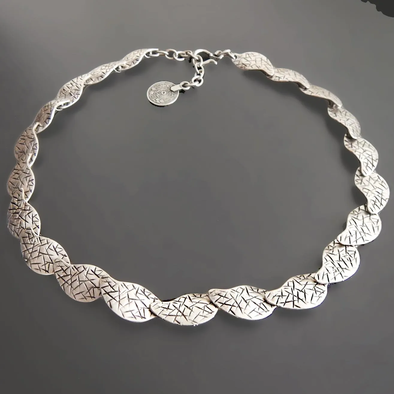 Etched Leaves Necklace