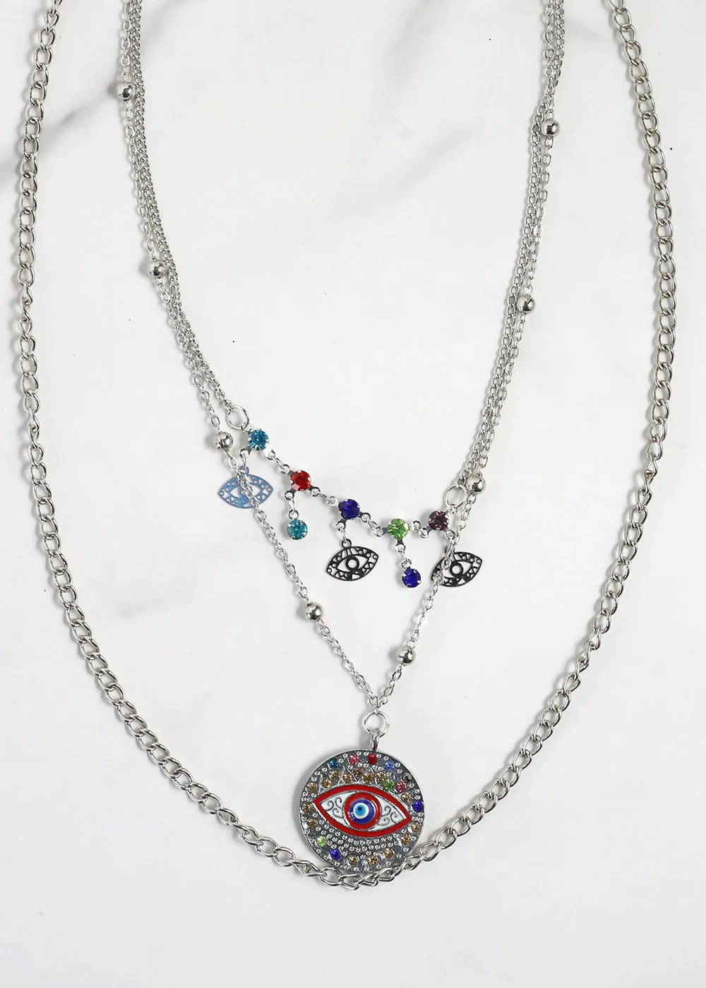 Evil Eye 3-Layered Necklace
