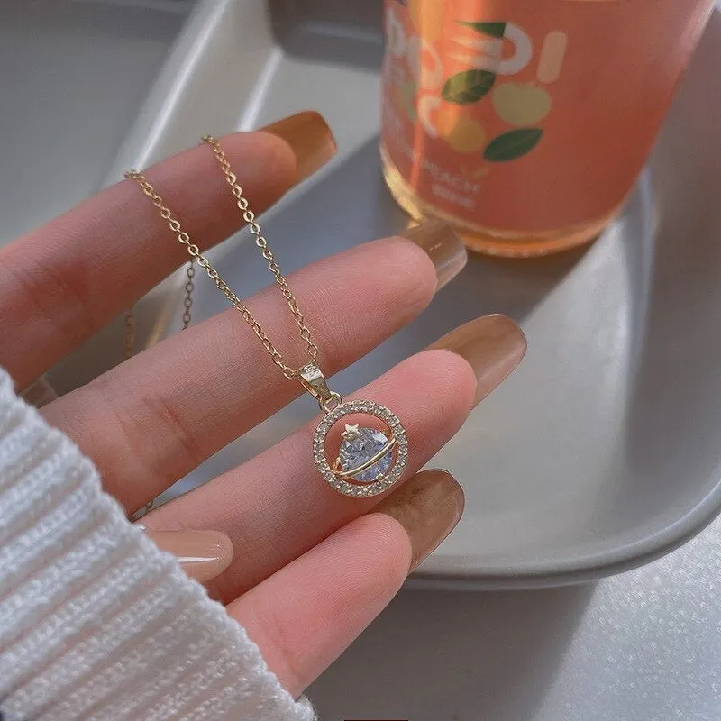 Exquisite Clavicle Chain with Multi-Style Pendant Necklaces