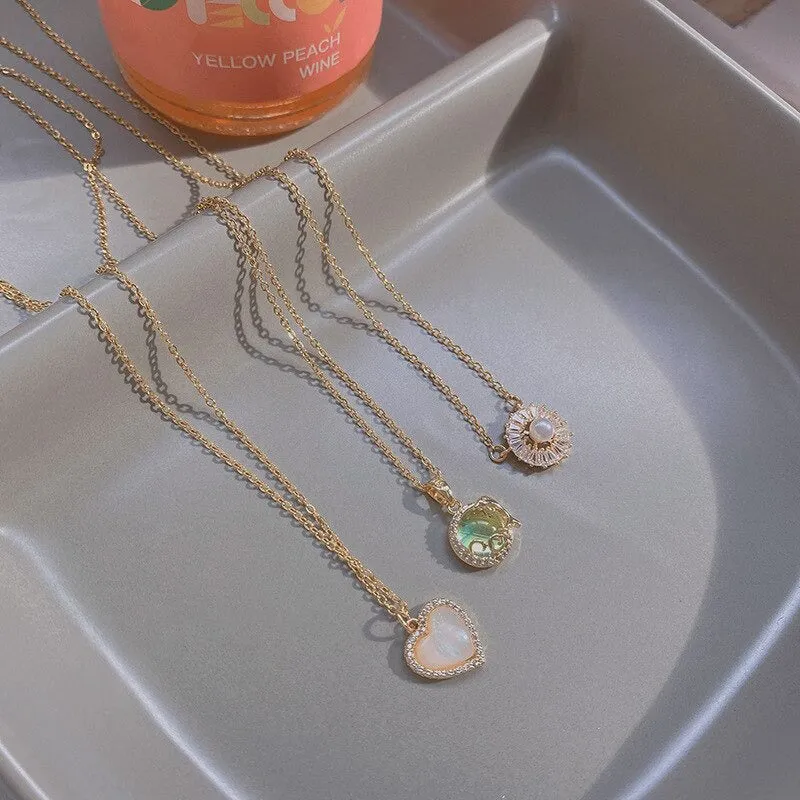 Exquisite Clavicle Chain with Multi-Style Pendant Necklaces