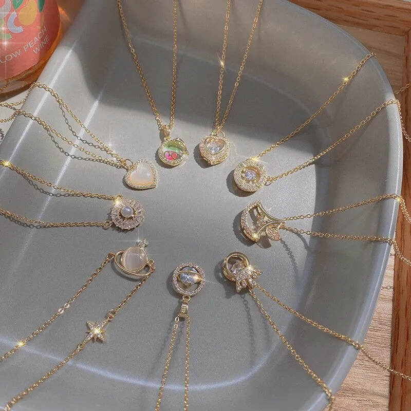 Exquisite Clavicle Chain with Multi-Style Pendant Necklaces