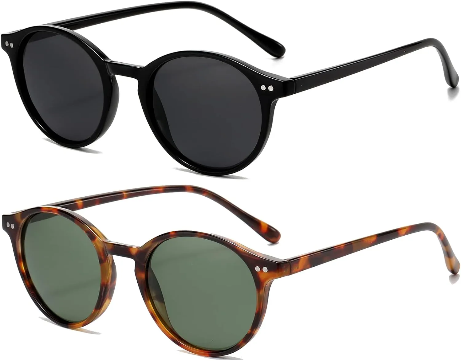 EYLRIM Classic Polarized Round Sunglasses for Women Men Vintage Style Lightweight Circle Frame Sun Glasses