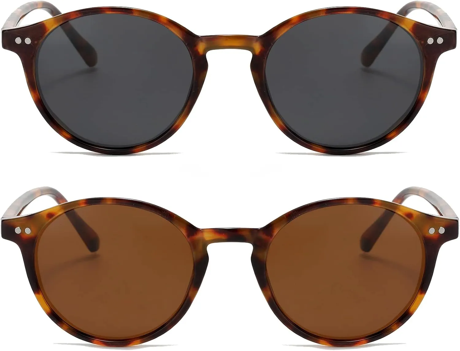 EYLRIM Classic Polarized Round Sunglasses for Women Men Vintage Style Lightweight Circle Frame Sun Glasses