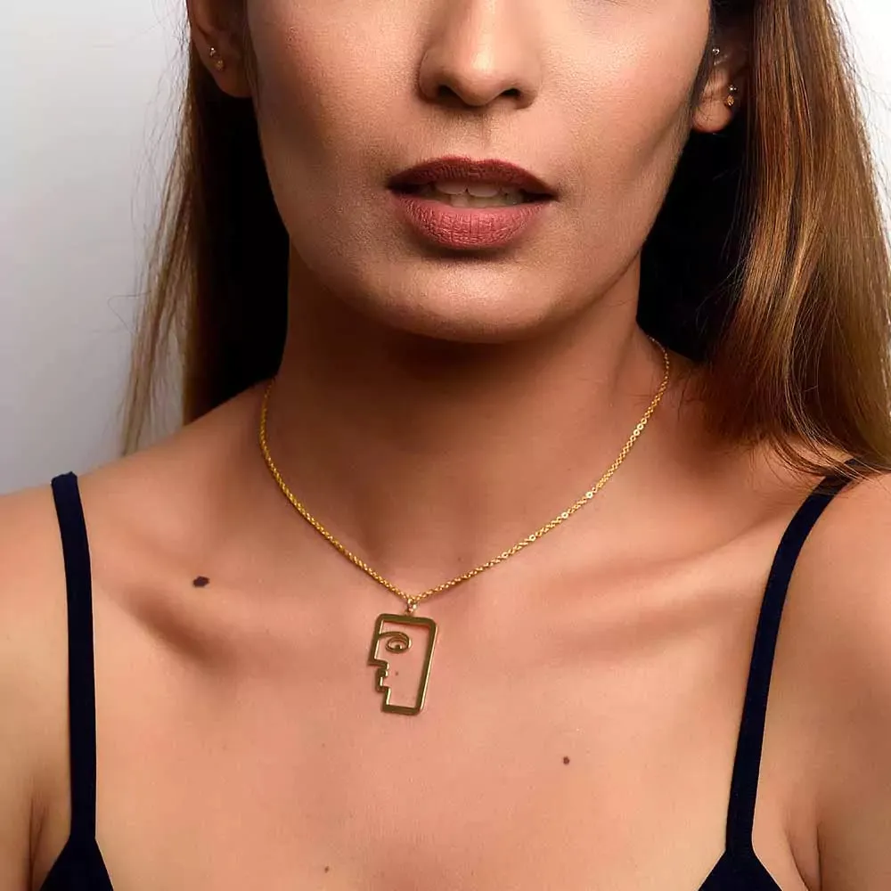 Faces Pendant Necklace