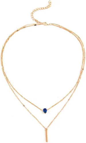 FairyCity 18K Gold Plated Pendant Necklace,Cubic Zirconia Birthstone Necklace for Women Choker Necklaces Trendy Jewelry Gifts