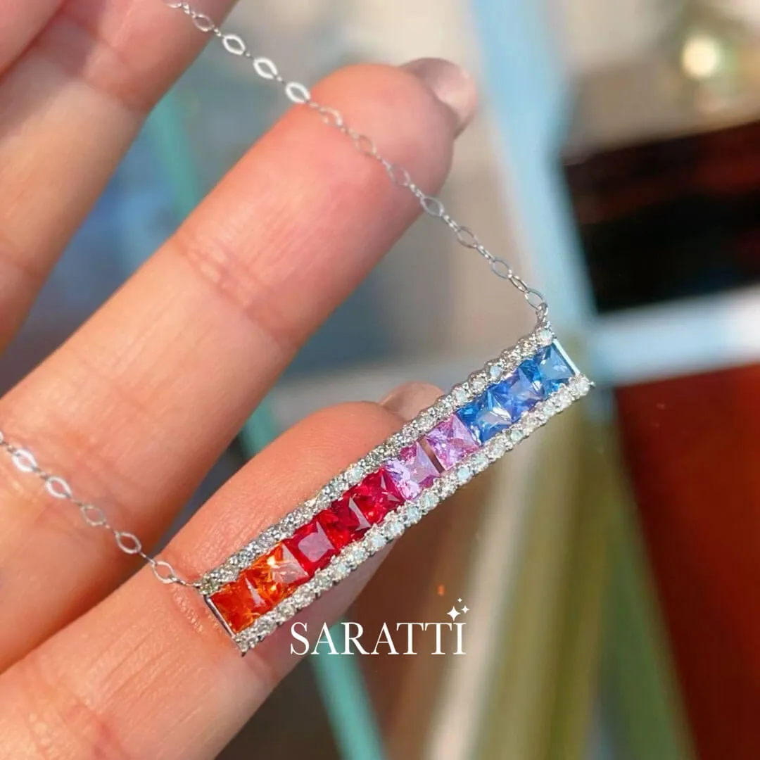 Fantasia Zafiro Gold Sapphire Necklace
