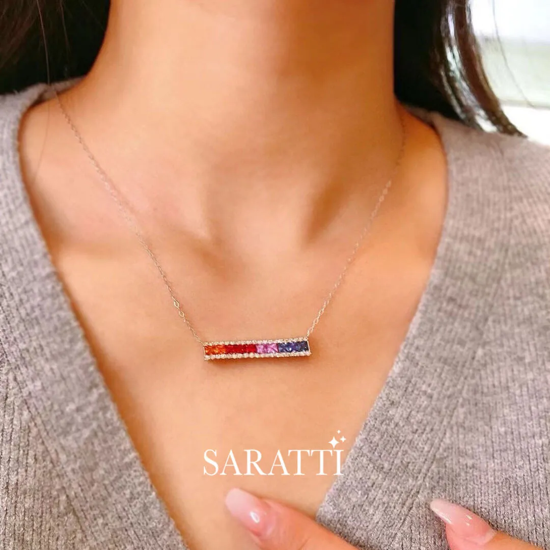 Fantasia Zafiro Gold Sapphire Necklace