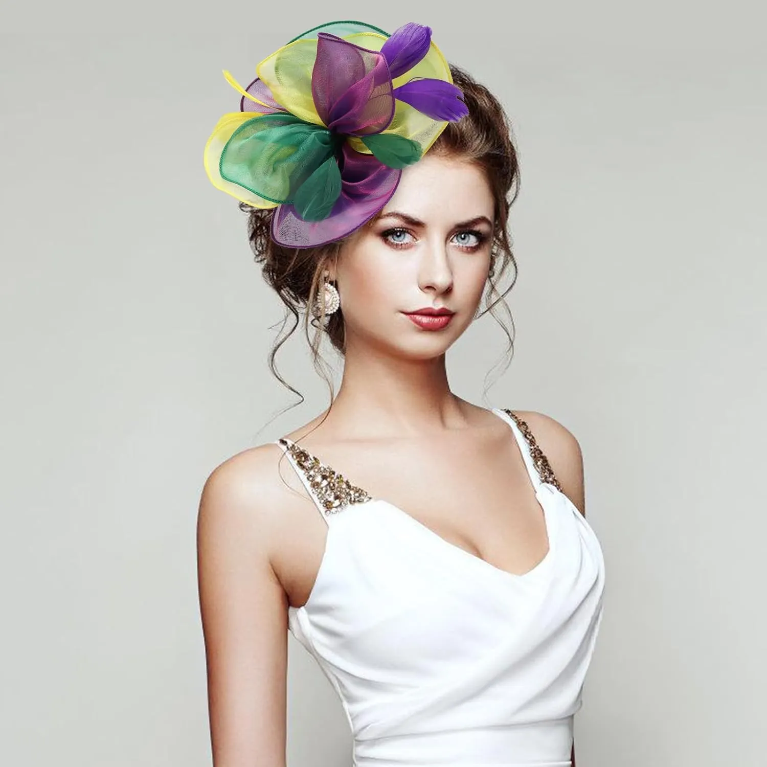 Fascinators Hats with Gloves Set for Women 20s 50s Cocktail Tea Party Wedding Costume Headwear