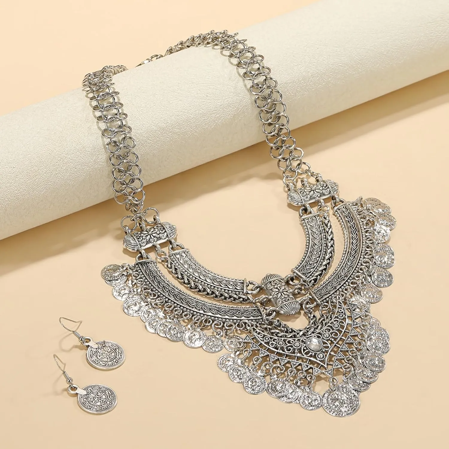 Fashion Bib Bohemian Statement Necklace Punk Ethnic Jewelry for Women