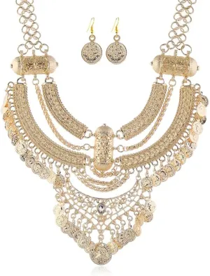 Fashion Bib Bohemian Statement Necklace Punk Ethnic Jewelry for Women