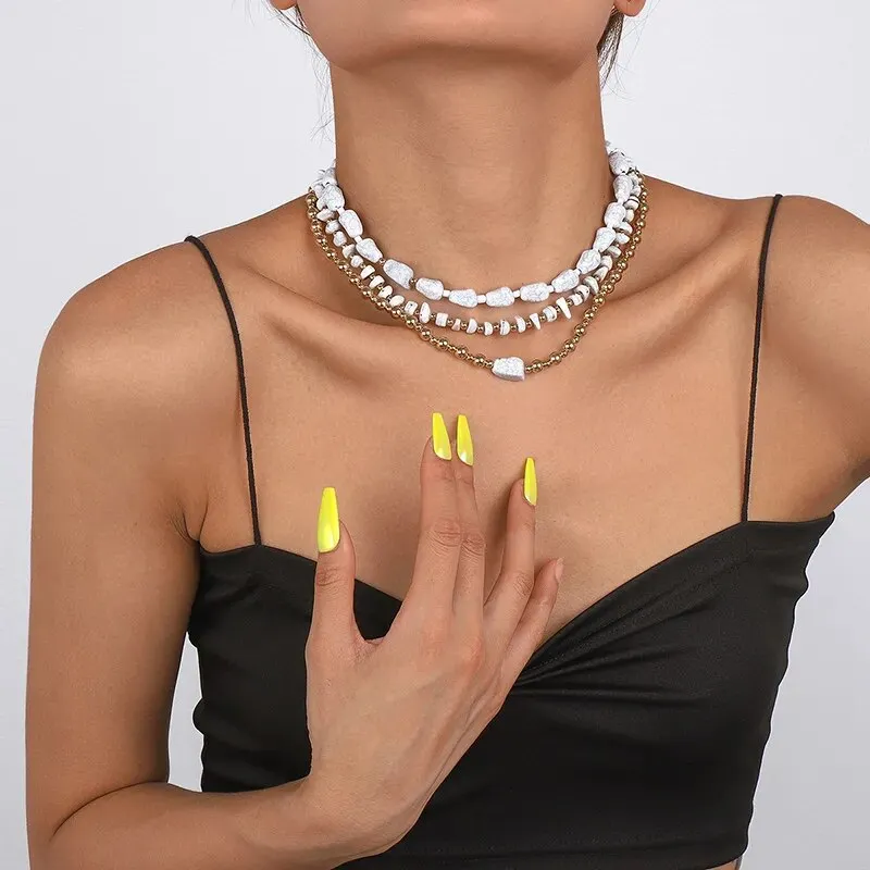 Fashion Bohemian Style Natural Turquoise Necklace Women