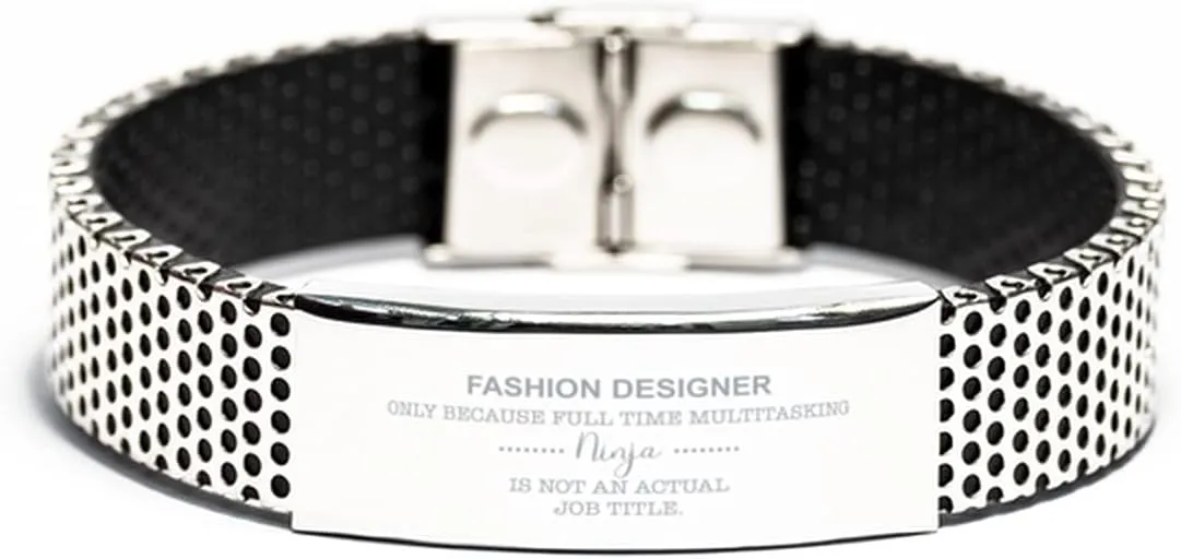 Fashion Designer Gifts for Fashion Designer Stainless Steel Bracelet for Fashion Designer Gifts for Men him Birthday Gifts for Fashion Designer Coworker Gifts