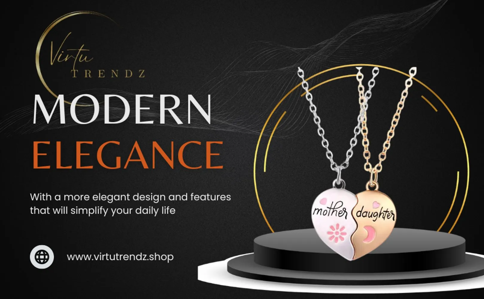 Fashion Jewelry Mother Daughter Necklace