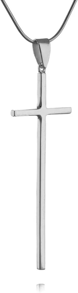 FashionJunkie4Life Sterling Silver Cross Necklace for Men and Women