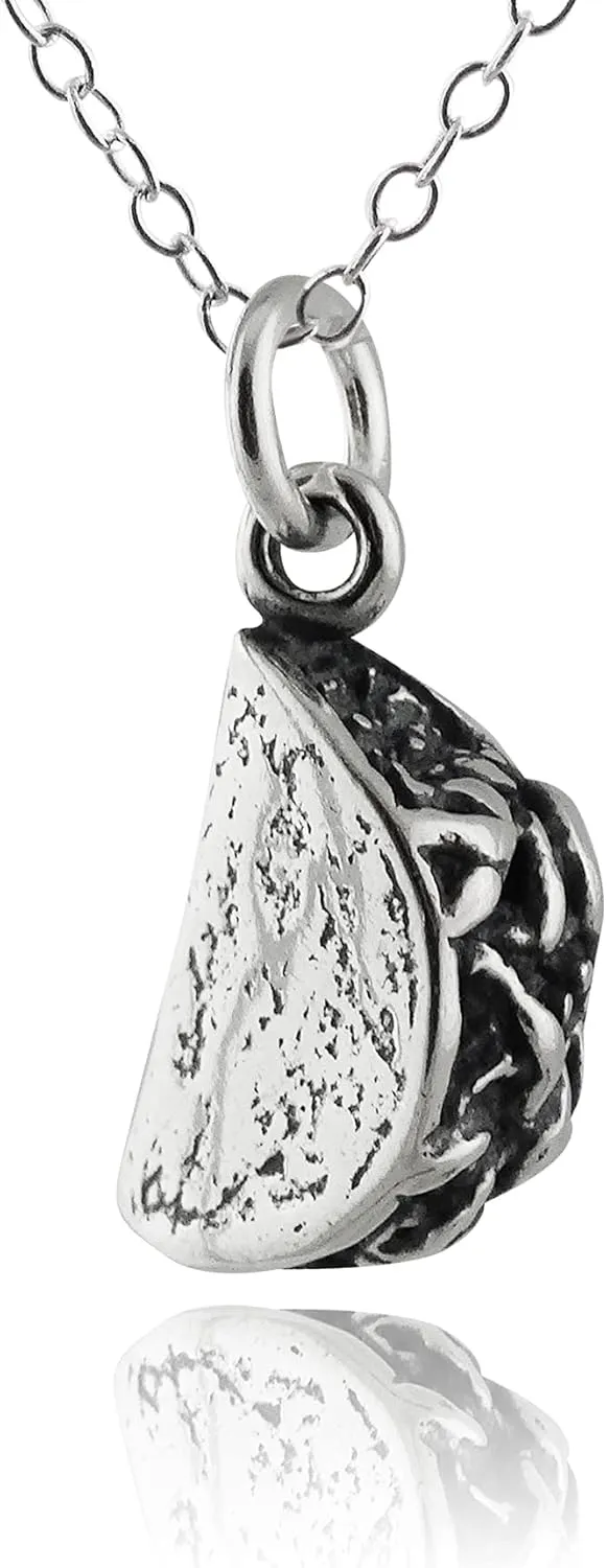 FashionJunkie4Life Sterling Silver Fun Dainty Food Pendant Necklaces for Women