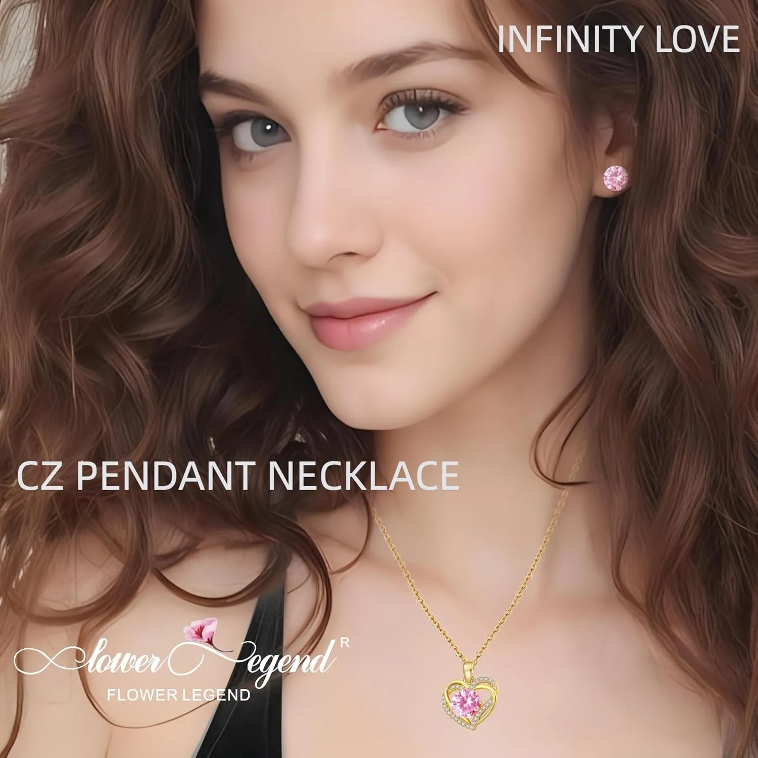 Find Your Unique Birthstone Jewelry,Moissanite Birthstone Necklace,Sterling Gold Plated Silver Necklace with Heart Pendant, Wedding Anniversary, Birthday,Valentine's Gifts for Her
