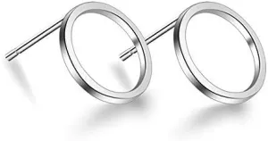 Flat Back Stud Earrings for Women Simple Tiny Circle Triangle Square Bar Stud Earrings Mini Cartilage Tragus Earring Jewelry Gifts