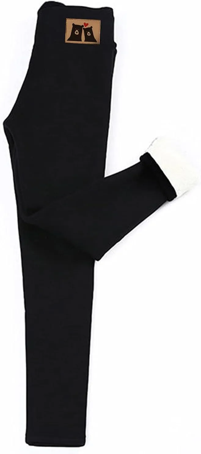 Fleece Lined Leggings Women Warm Thermal Legging Winter Pants Cold Weather Thick Velvet Tights Comfy Sherpa Snow Pants