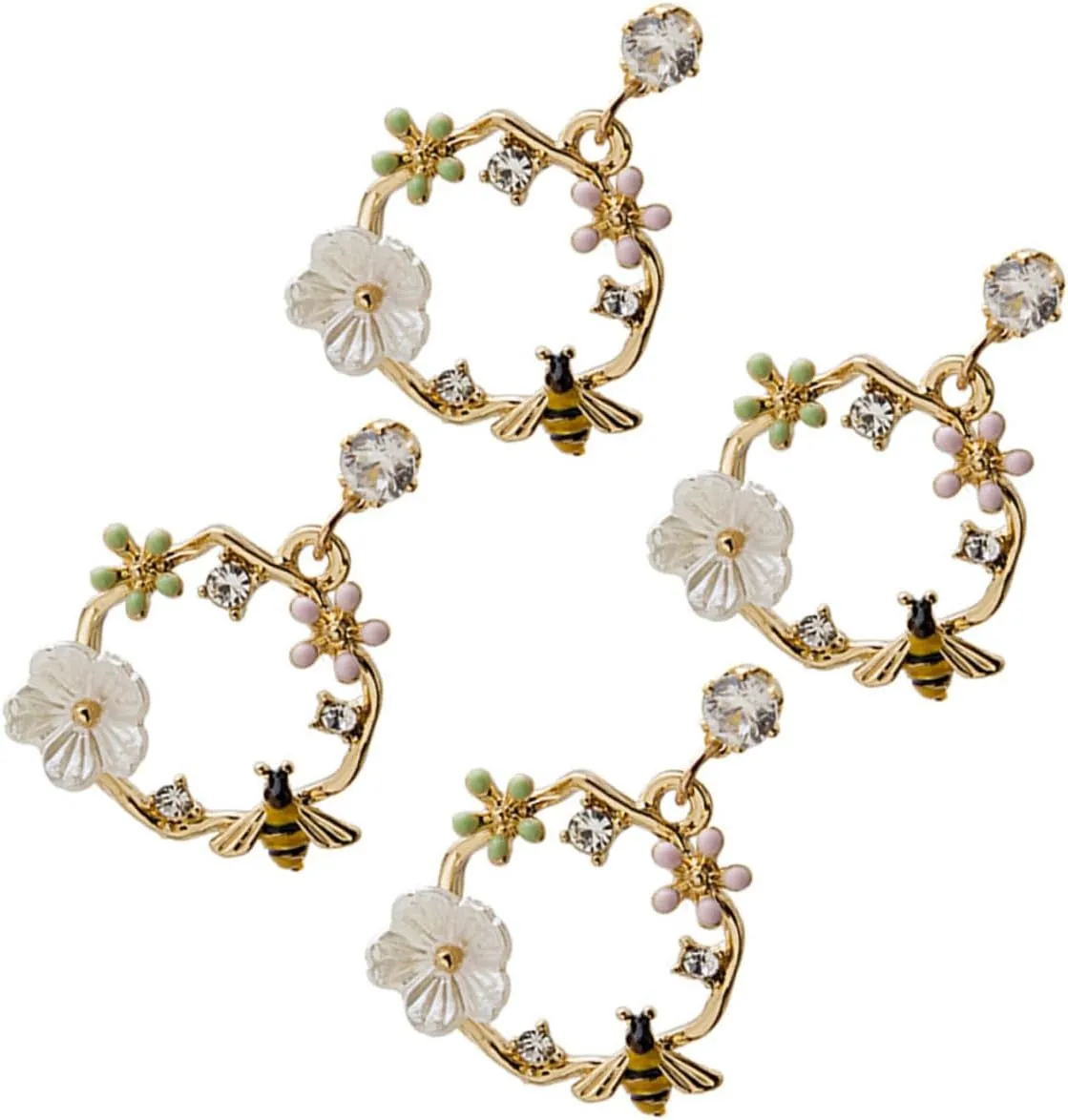 Flower Statement Earrings Garland Earrings for Women Sparkly Jewelry Accessories