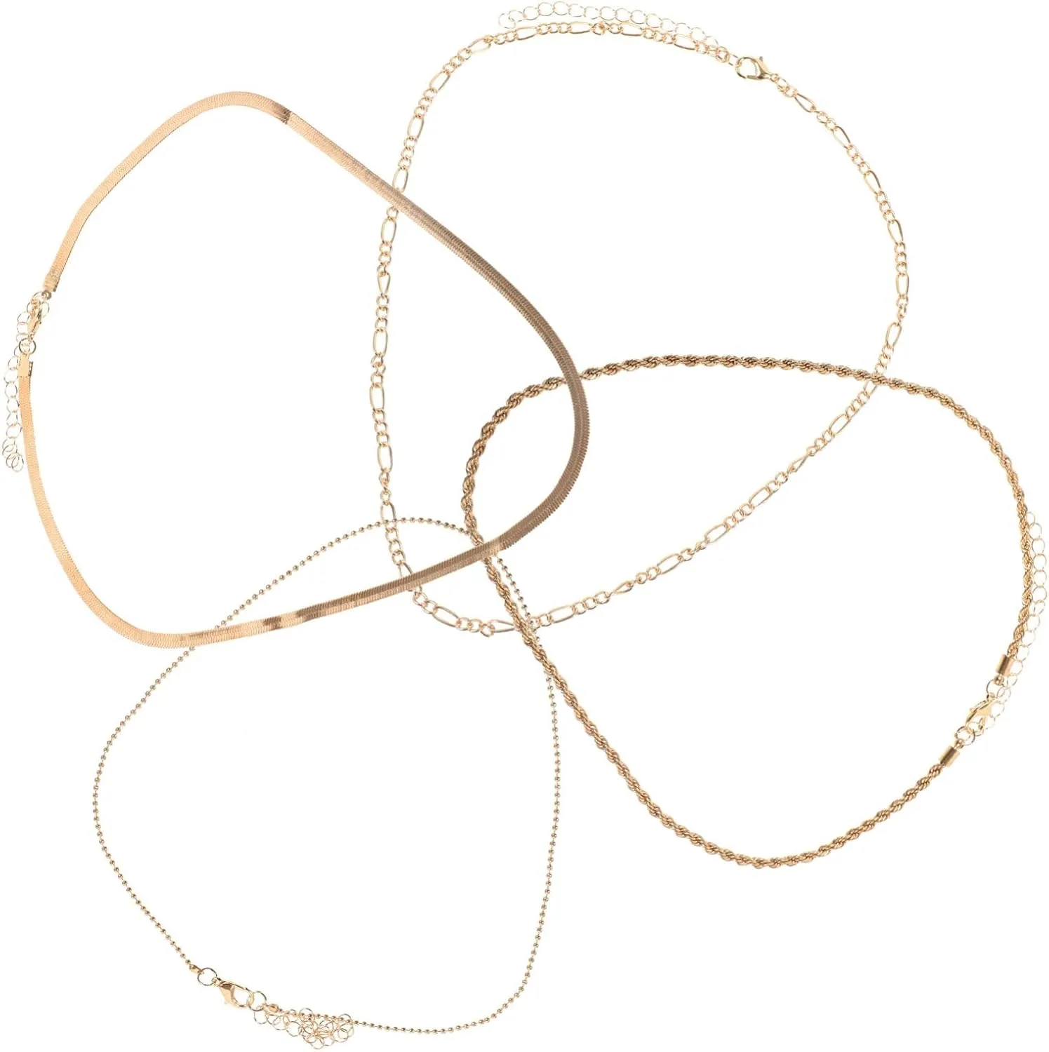 FRCOLOR Choker Necklaces for Women Layered Chain Necklace Set Fashion Jewelry Stylish and Elegant for Valentine's Day