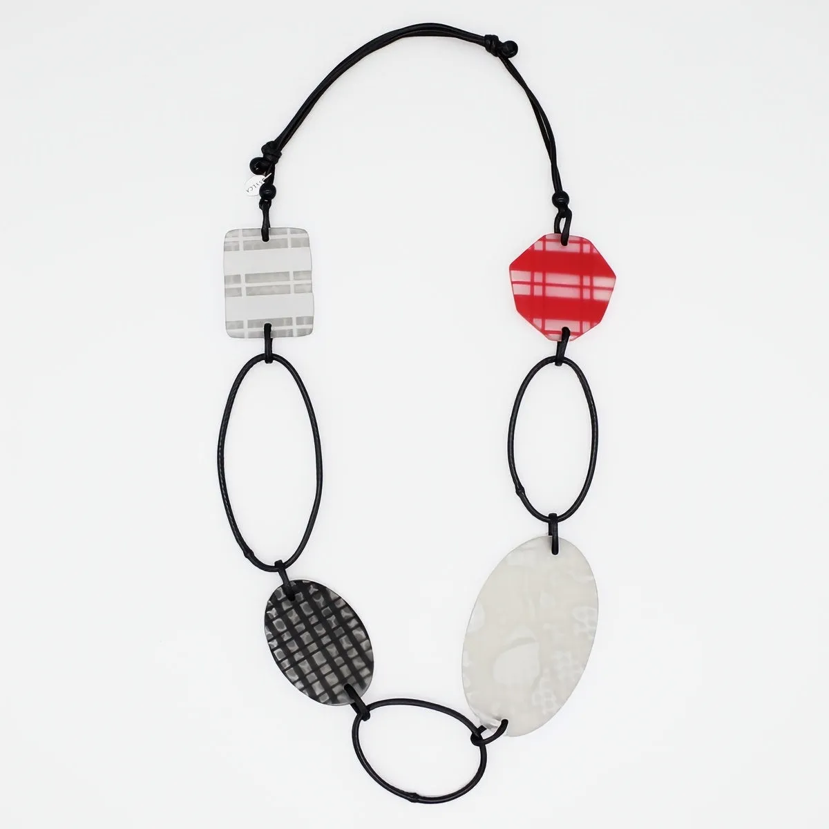 Frosted Garnet Loop Necklace