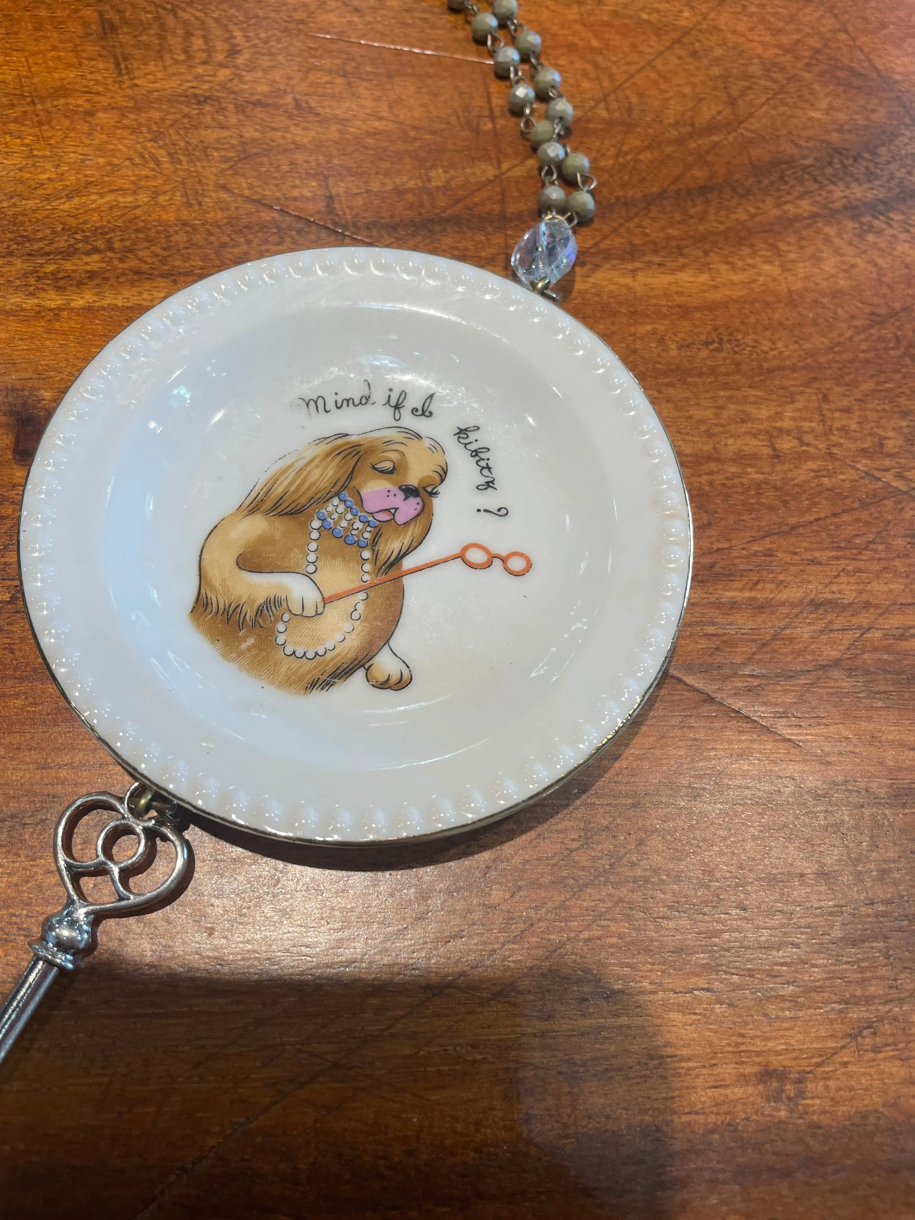 Fun Dog Dish Necklace by Gina