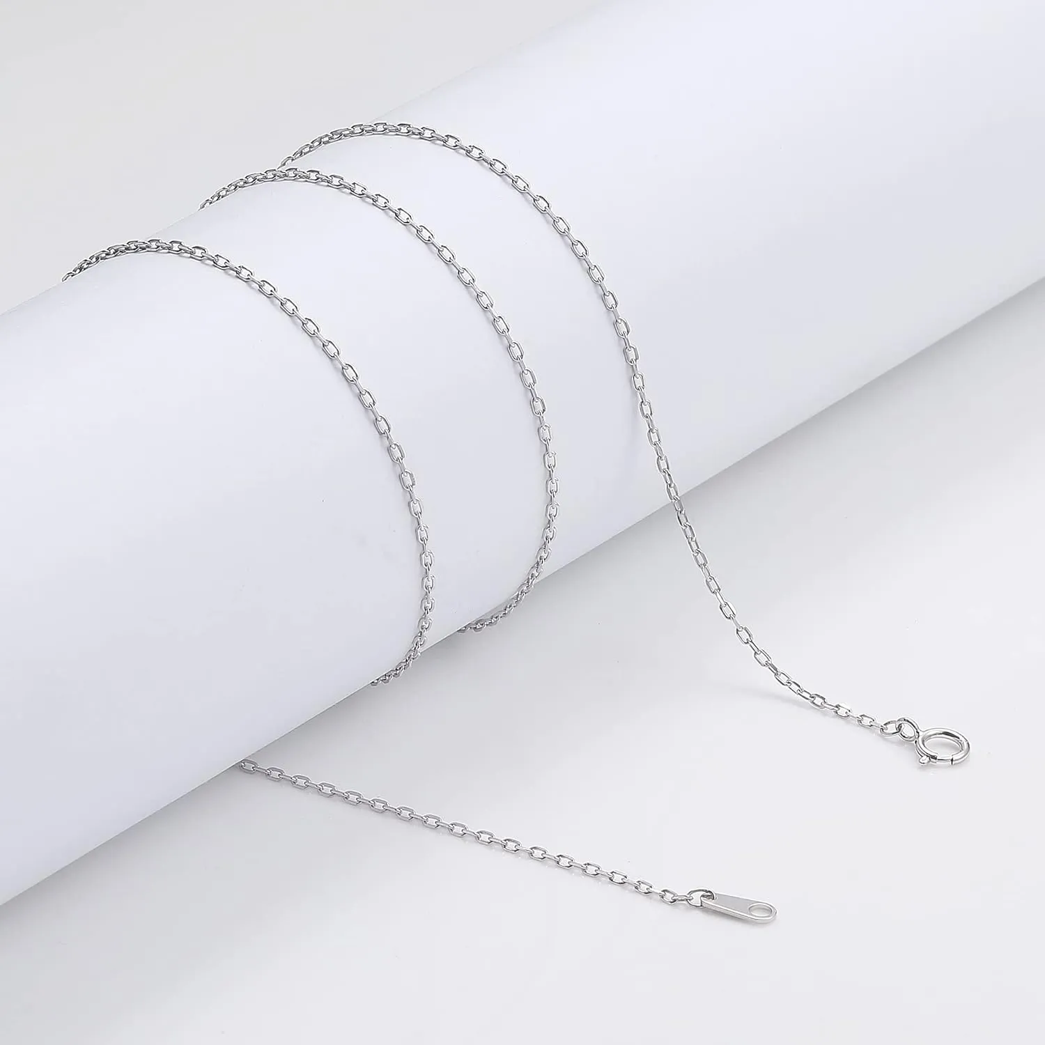 Gacimy 925 Sterling Silver Cable Chain for Women, 1mm 1.3mm 1.5mm 1.8mm Width