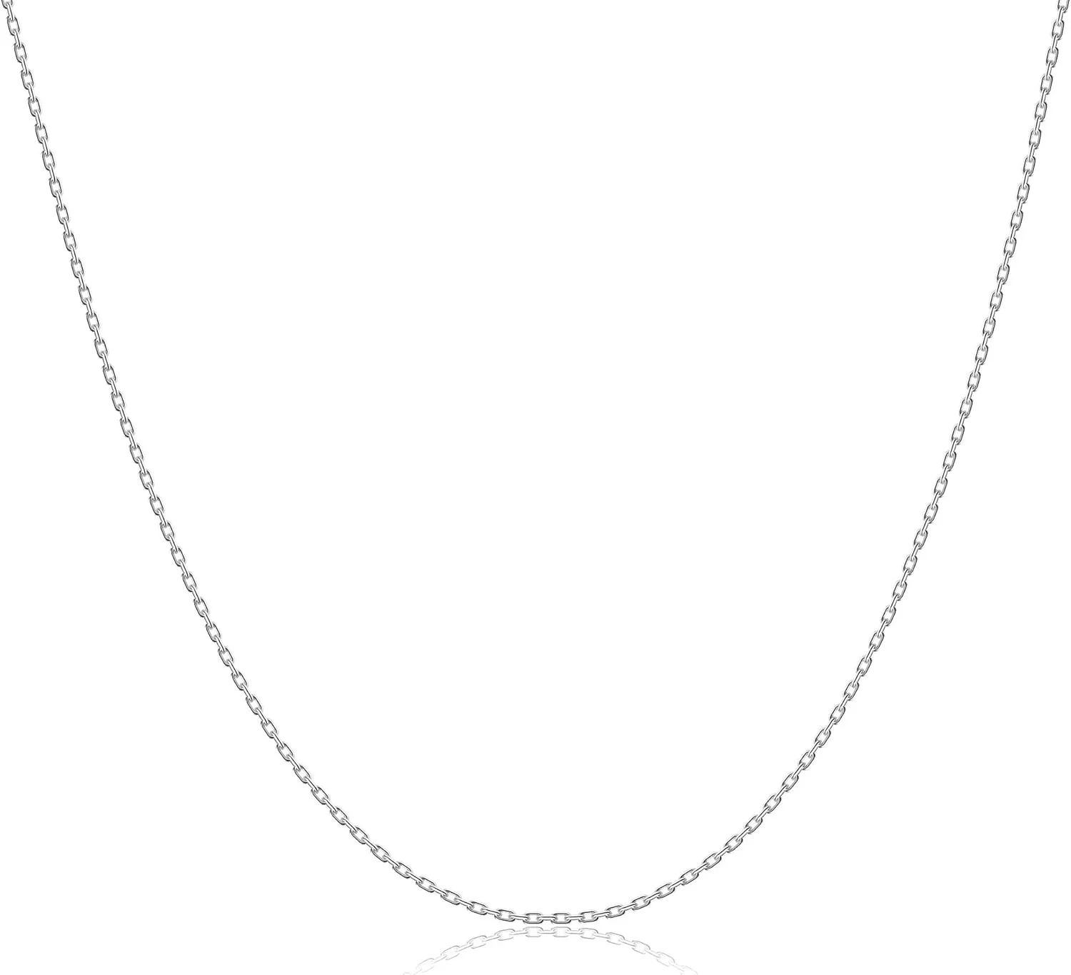 Gacimy 925 Sterling Silver Cable Chain for Women, 1mm 1.3mm 1.5mm 1.8mm Width