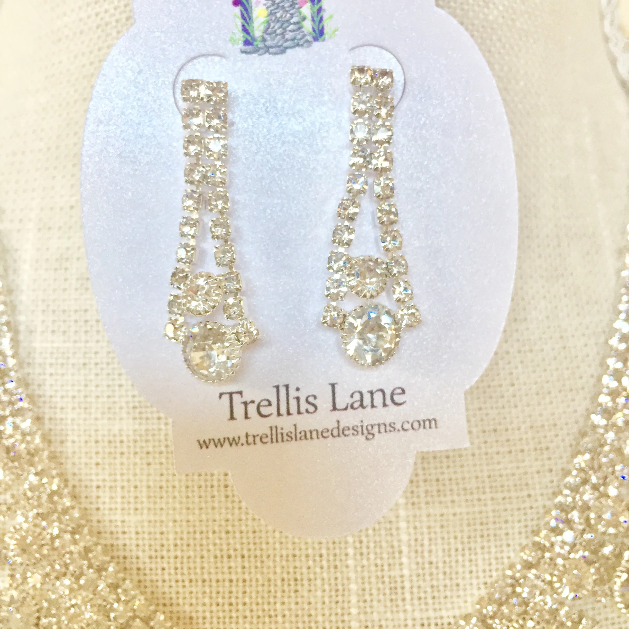 Gemma Crystal Bridal Necklace Set - Silver or Gold
