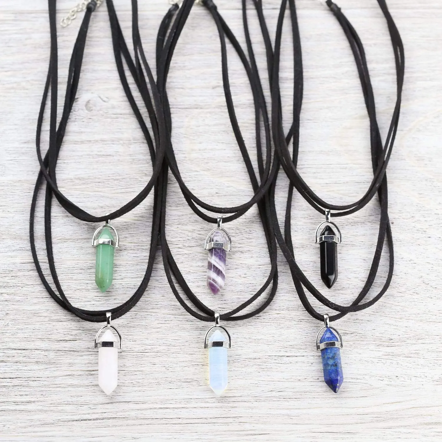 Gemstone Pendant Choker Necklace