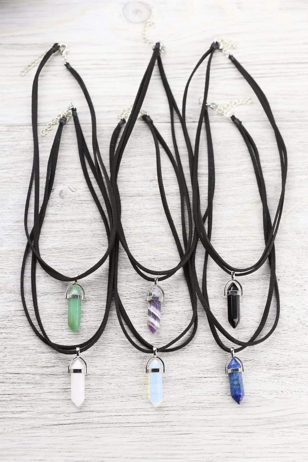 Gemstone Pendant Choker Necklace
