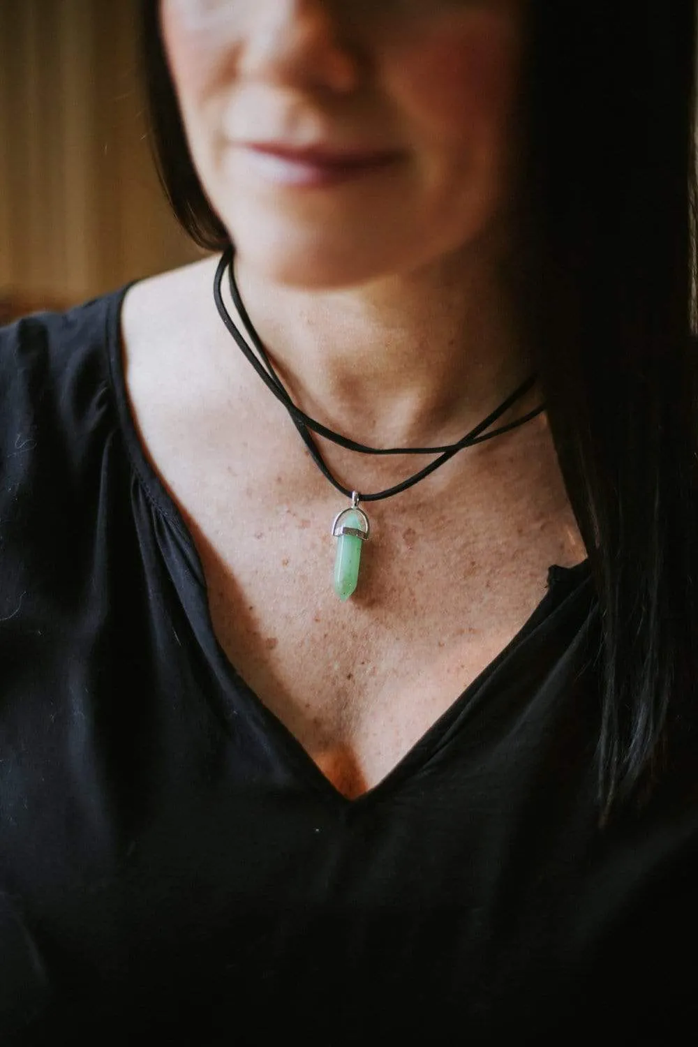 Gemstone Pendant Choker Necklace